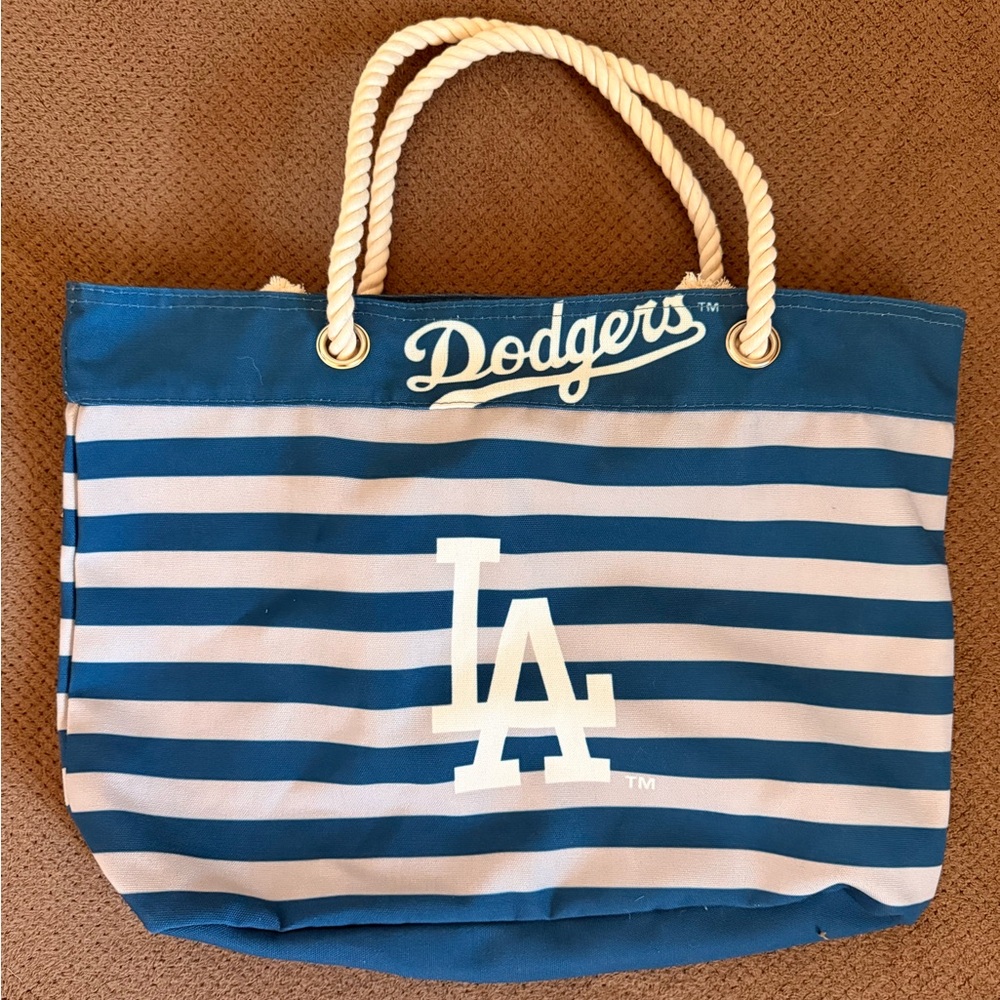 Dodgers Striped Blue and White Tote Bag
